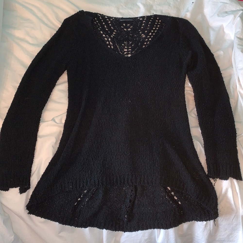 sweater with back cut out design